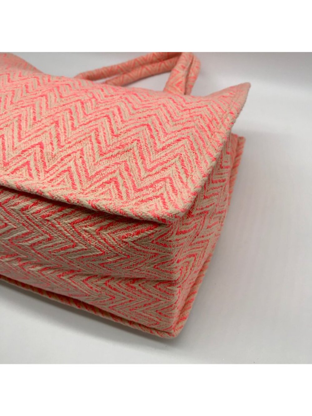 Pink Chevron Pattern Tote Bag - Picture 8 of 10
